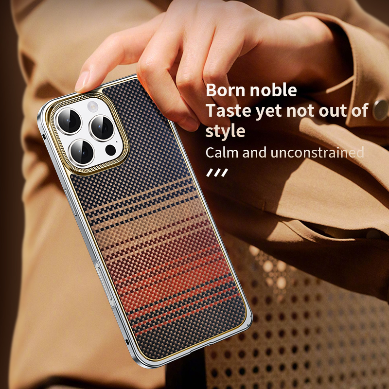 Wireless Charging Capable Cell Phone Case, High-Strength Aramid Fabric Smartcase For (Model: iPhone 16)