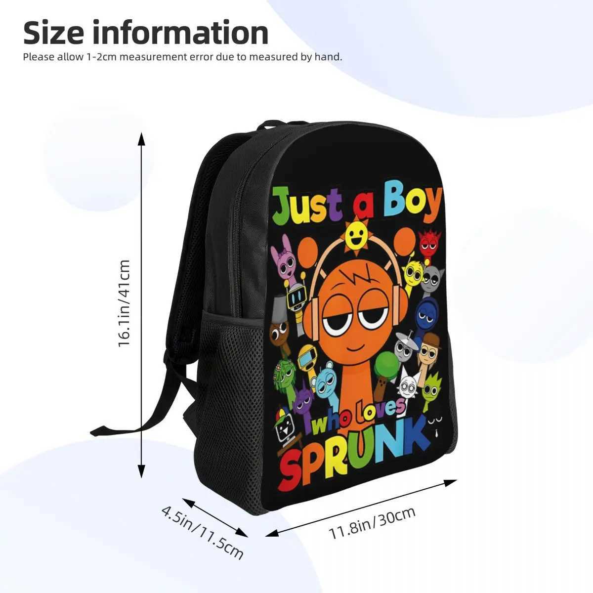 Sprunki Just A Boy Who Loves Toddler Backpack for Girls Boys Kids Backpacks Lovely Daycare Child Bookbag W250705