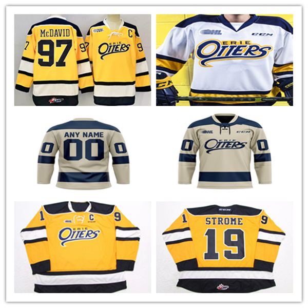 Erie Otters Ice Hockey Jersey Matthew Schaefer Connor McDavid DYLAN STROME Pano Fimis Sam Alfano Malcolm Spence Martin Misiak Dylan Edwards Ty Henry Alexis Daviault