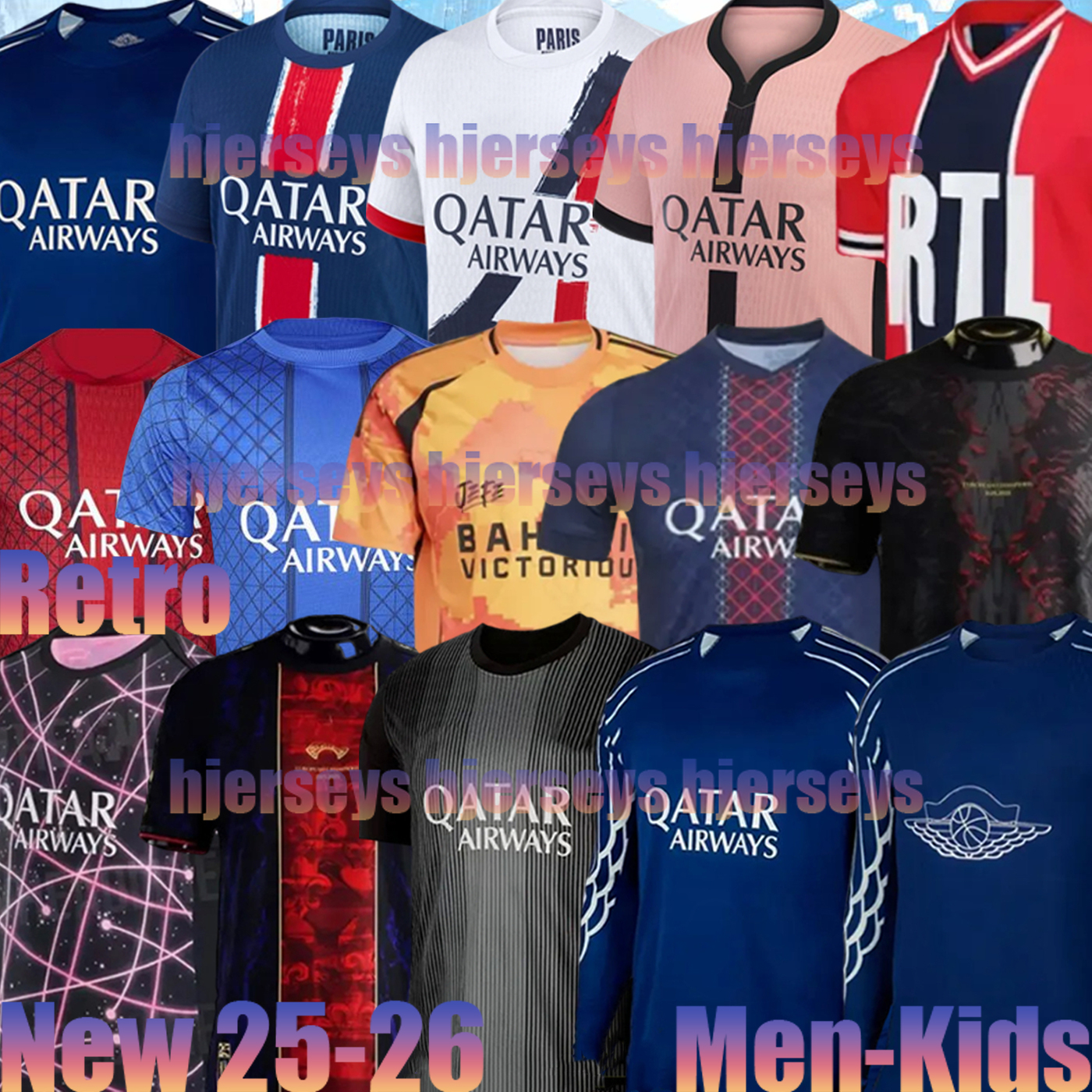 24 25 26 Paris O.DEMBELE PSGES Soccer Jersey Maillots de D.DOUE JOAO NEVES MUNICH KOLO MUANI KIMPEMBE BARCOLA N E Y M A R JR Mbappe RONALDINHO paris Mens kids football shirt