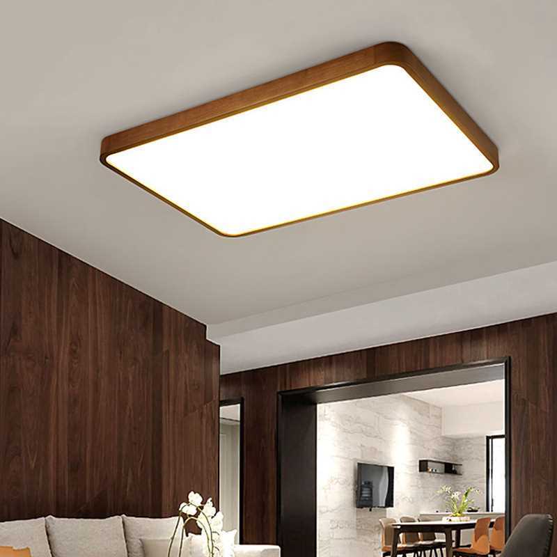 Ceiling Lights Elegant New Design Walnut Wood LED Ideal for Study Rooms and Bedrooms (Solid Wood) Chinese Style