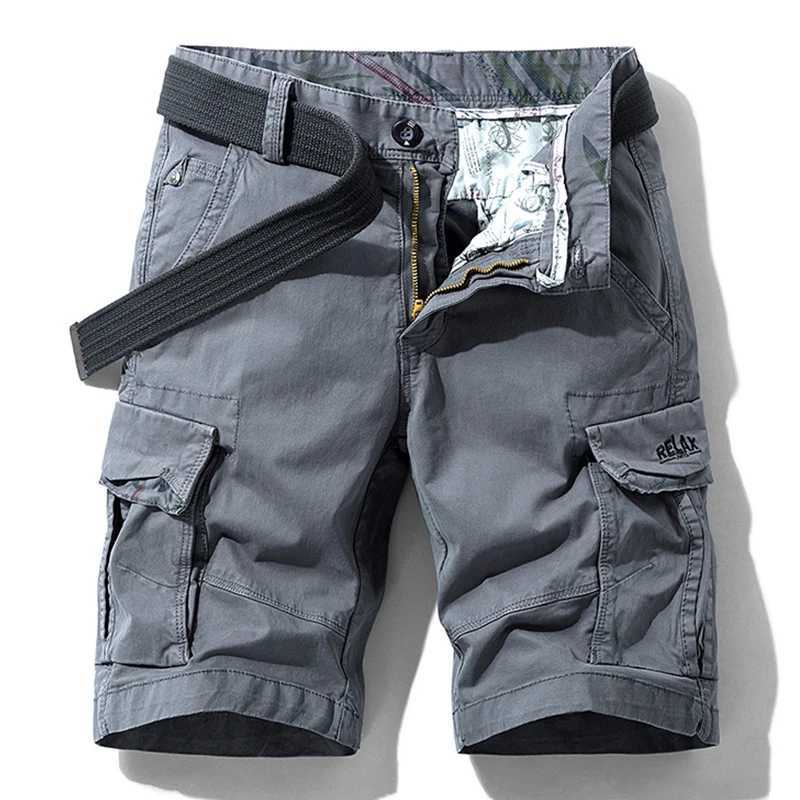 Summer Men New Cargo Shorts Mens Fashion Cotton Beach Multi Pocket Shorts Men Breathable Casual Joggers Shorts Male Dropshipping W250705