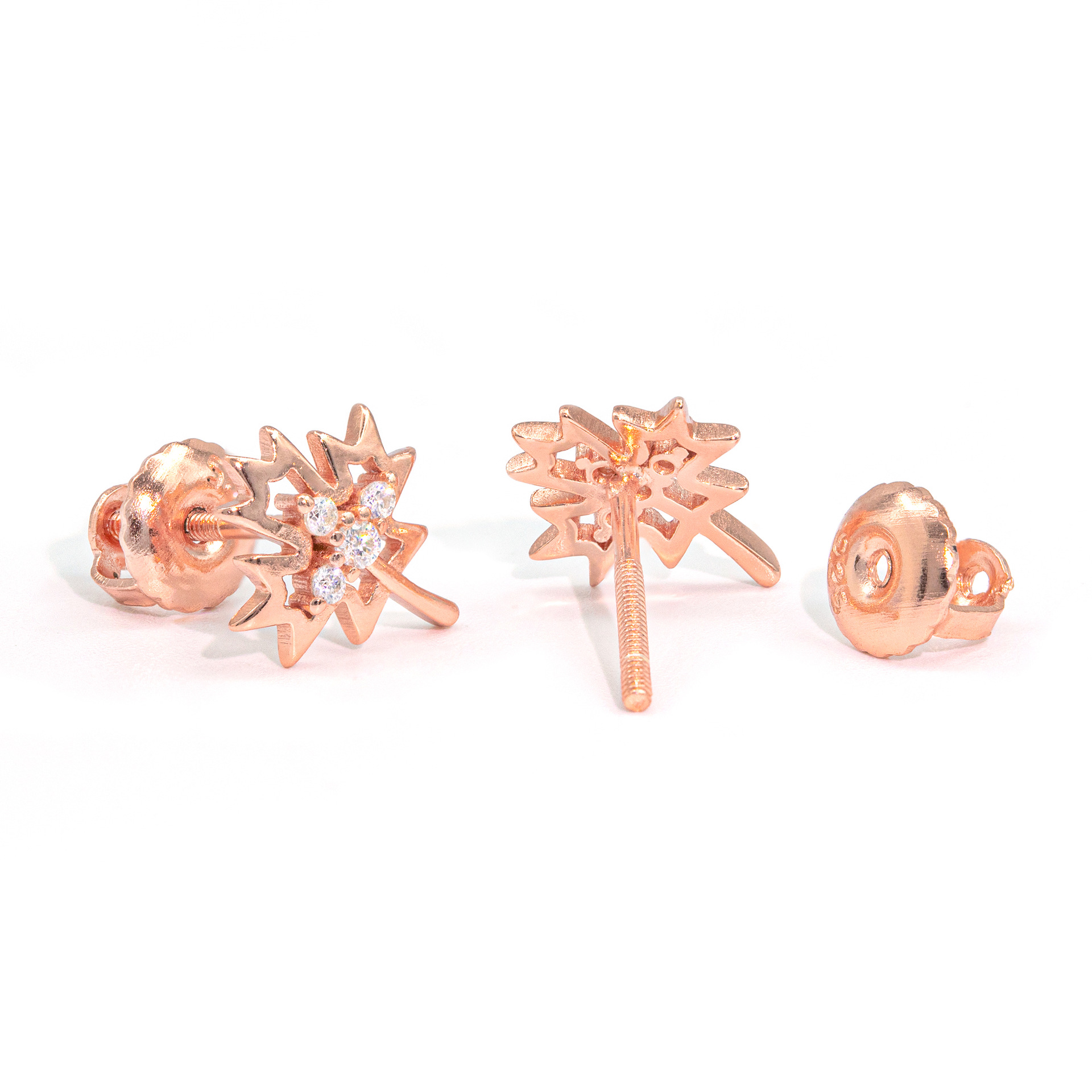 Maple Leaf Design Pass Diamond Tester Cheap Moissanite Stud Earrings Women 925 Silver Iced Out Moissanite Earrings