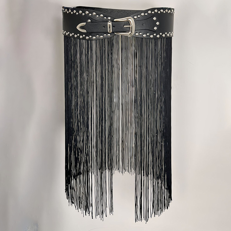 Edgy Design Belts Premium Quality Leather Bands Embellished with Eye-catching Tails