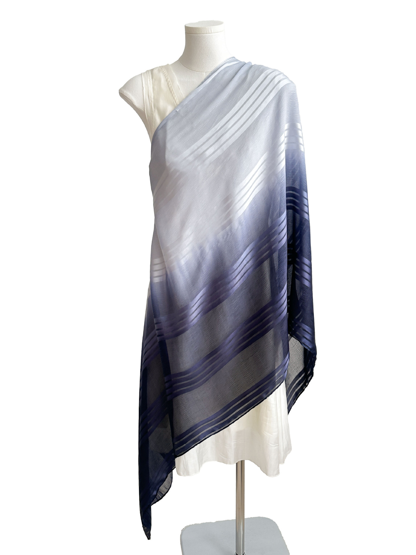 K1241 Women's all-match scarf headscarf striped pleated design gradient striped Middle Eastern headscarf Arab headscarf