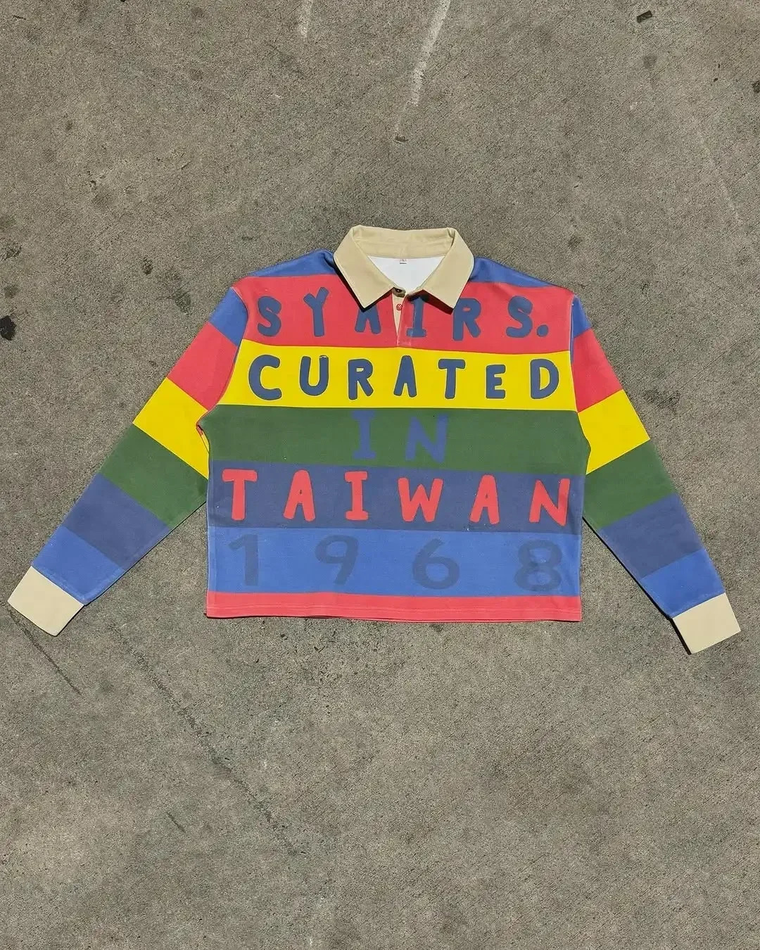 Fashion American-style Print Rainbow Spliced Casual Long-sleeved Shirt Mens Summer Harajuku Culture Hip-hop Goth Top 250704