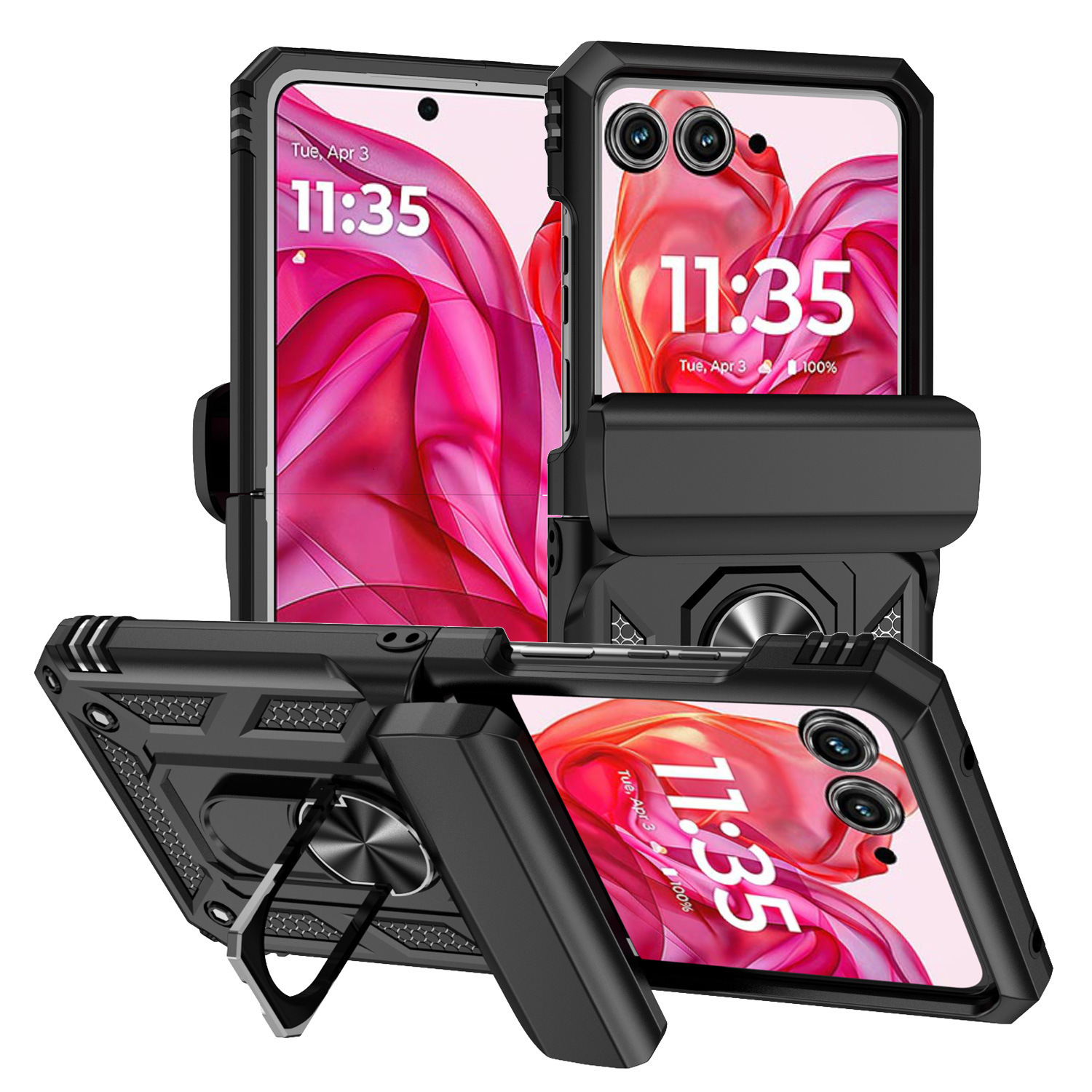 New Model Compatible with MOTO Razr 2024 Sergeant Two-in-One Foldable Case Motorola Protective Cover ddmythur