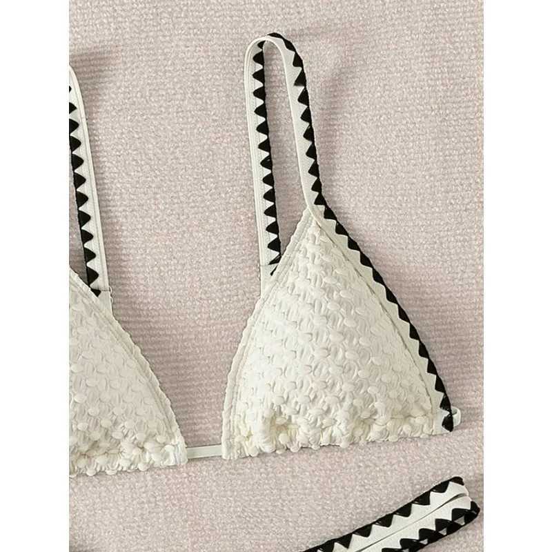 2025 New Moon Edge Kadn Seksi ki Paral Straplez Mayo Strap up gen Bikini Set Seksi Banyo Yzme Plaj Kyafeti XJ250624