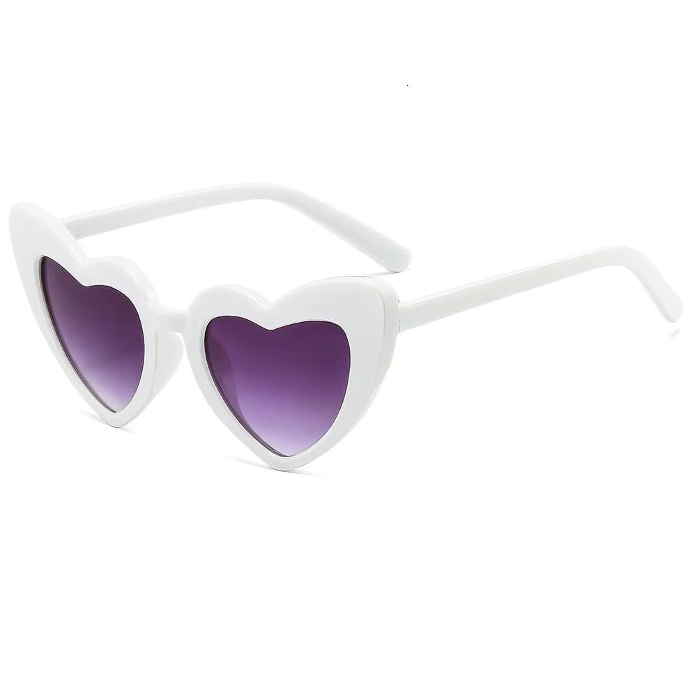 Kids Heart-Shaped Sunglasses 2023 Summer Children Glasses Cute Love Heart Sun Shades Eyewear for 3-9 Years Boys Girls ddmythur Z260305