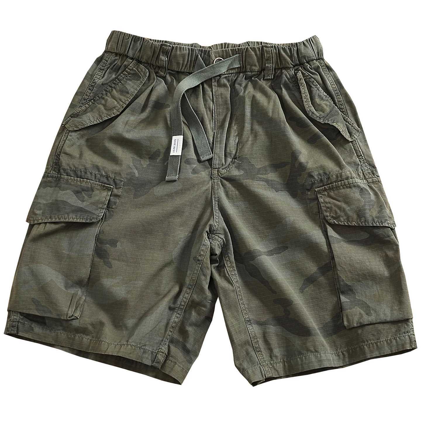 Mens Scratch-Resistant Camouflage Work Shorts 00% Cotton Woven Cargo Shorts with Multi-Pockets | Rugged Military Style Summer 2025 W250705