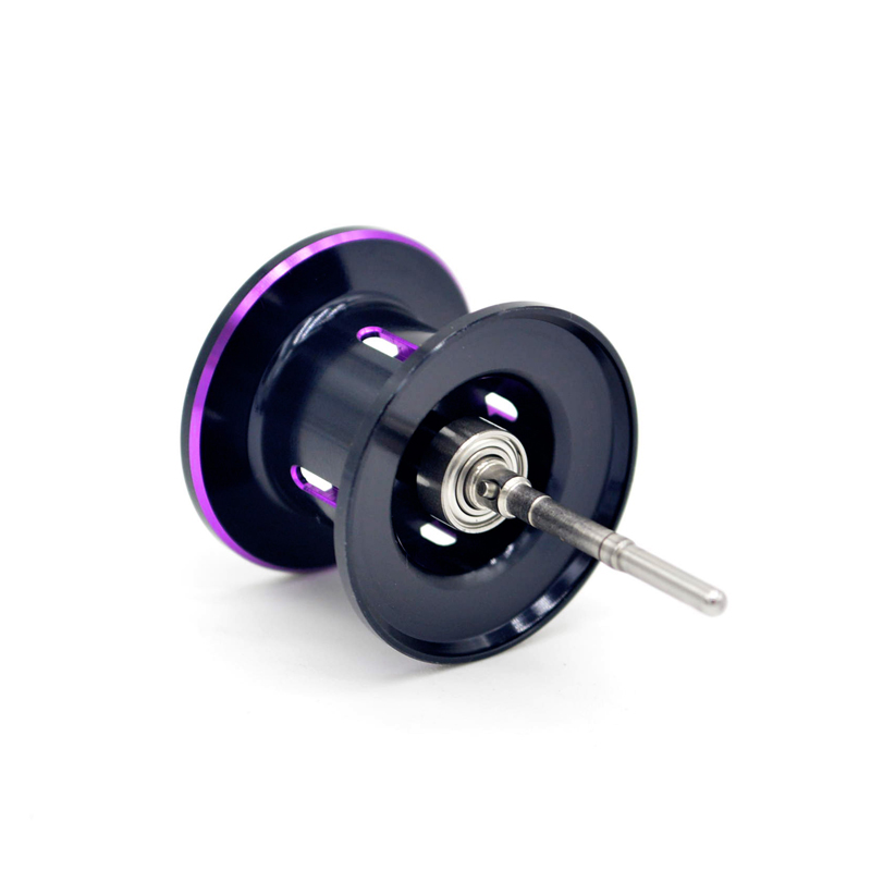 Low Profile Baitcasting Fishing Reel - Magnetic Braking System - Right Hand Retrieval - Weighs only 6.98 Ounces - Purple