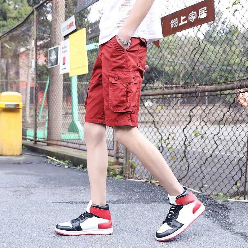 Male Bermuda Short Pants Luxury Heavy White New In Mens Cargo Shorts Elastic Waist Front Pocket Big and Tall Nylon Casual Jorts W250705