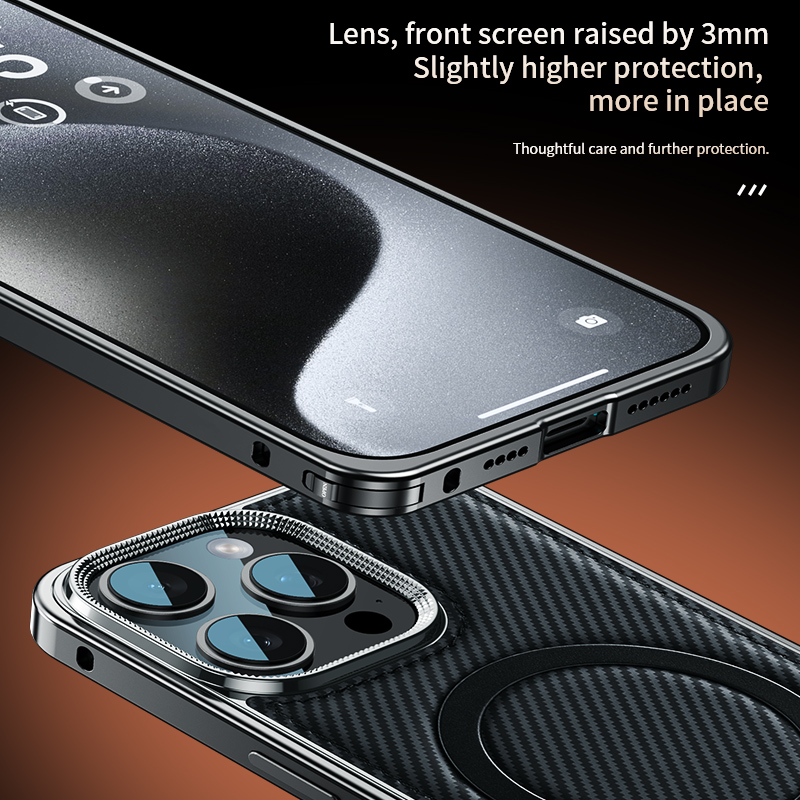 High-Density Aramid Smartphone Sleeve for Model iPhone 16 Series- Supports Contact-Free Recharge