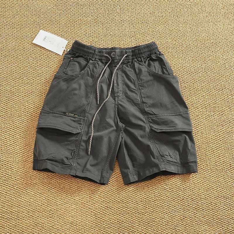 2025 Summer New Arrival | American Heavyweight Vintage Stretch Cargo Shorts | Trendy Relaxed 5-Inch Inseam Mens Casual Shorts W250705