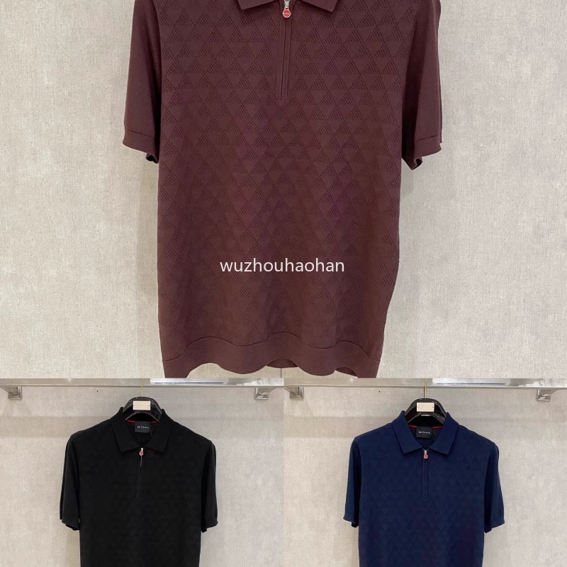 Men Polos Italy 25S Spring and Summer Kiton Business Casual Knitting Short-sleeved Polo Shirt K1289