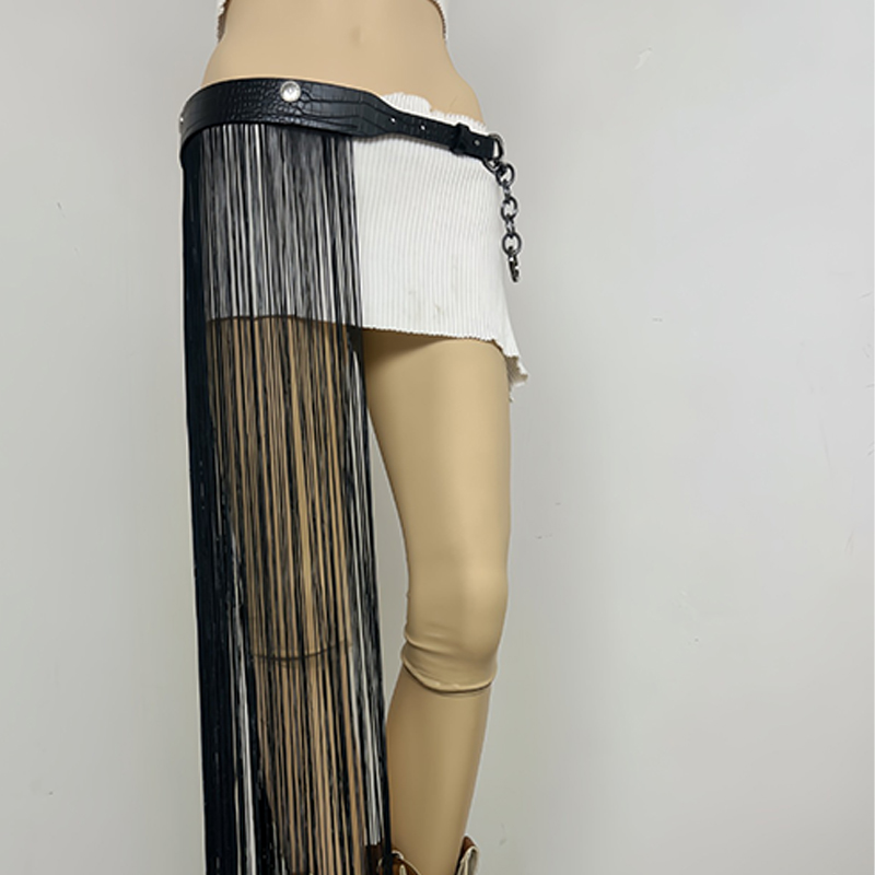 Edgy Design Belts Premium Quality Leather Bands Embellished with Eye-catching Tails