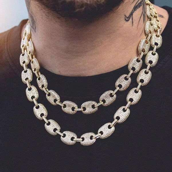 Wholesale Price Moissanite Cuban Chain Moissanite Gold Plated Necklace Cuban Chain Necklace Charm Pendant Ring Watches