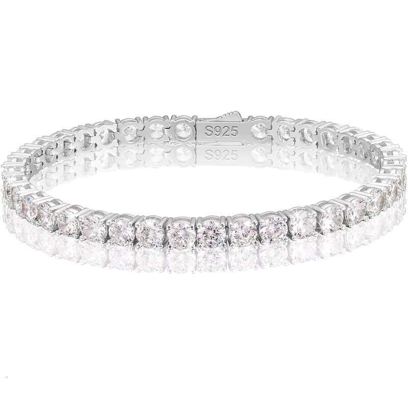 Designer Spring Clasp 925 Silver VVS Moissanite High Quality Trendy Tennis Chain Iced Out Jewelry GRA Tested