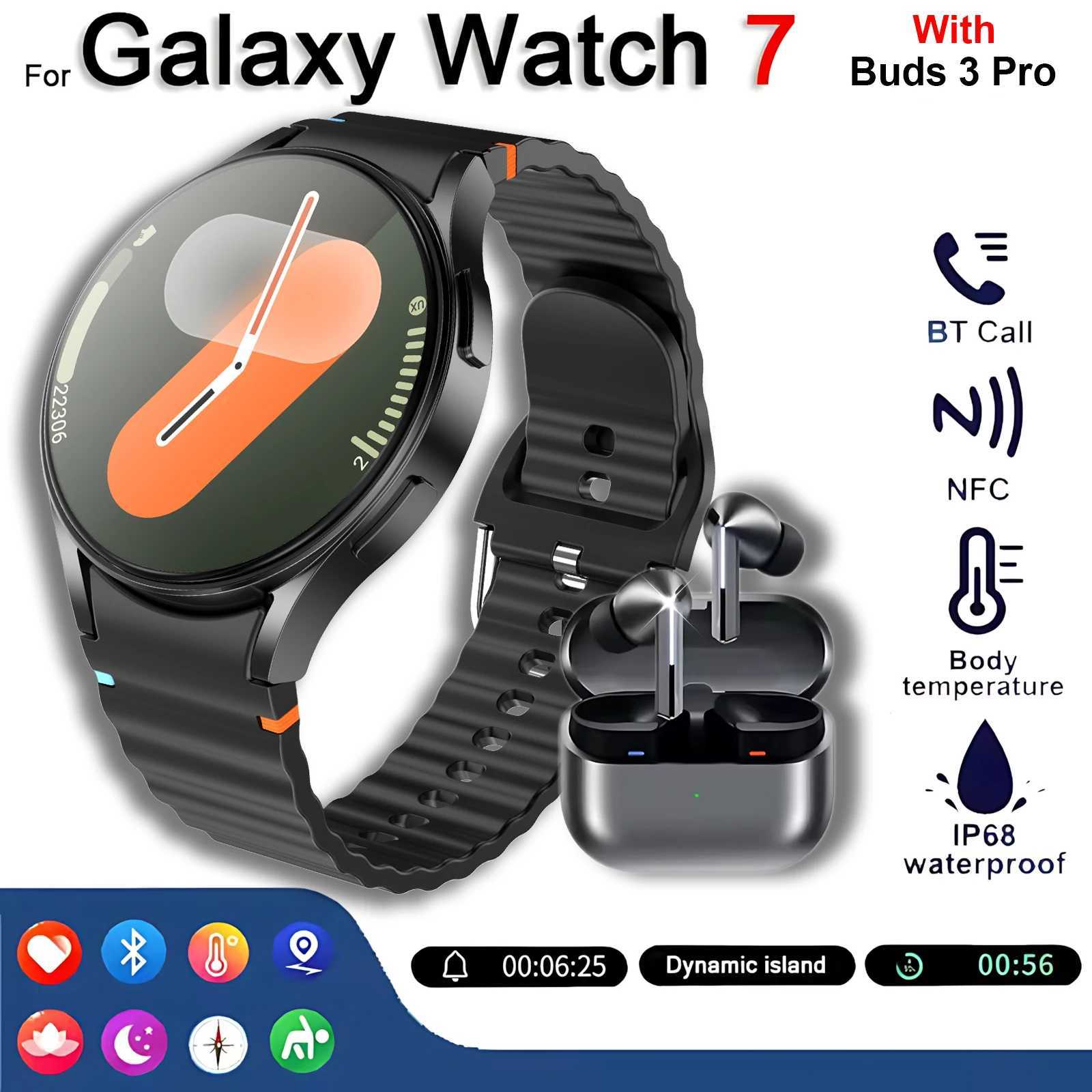 2025 For Galaxy Watch7 Classic Smartwatch Men Gps Sports Fitness Womens Health Waterproof Smart Watch With Buds 3 Pro XJ250705