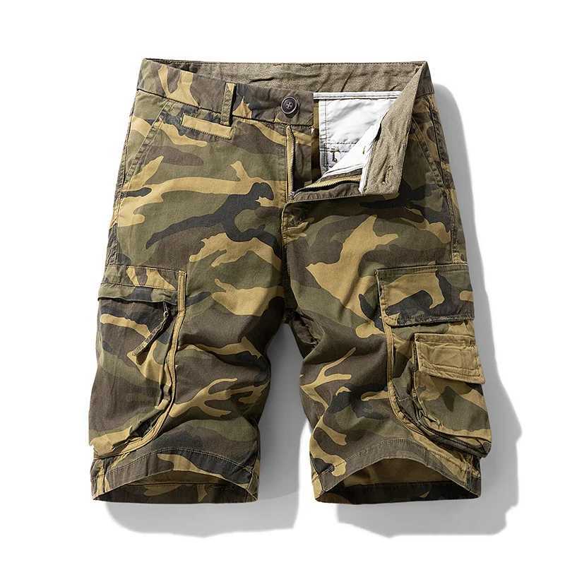 2025 American camouflage workwear shorts summer mens trendy brand outdoor sports trend loose five-quarter casual pants W250705