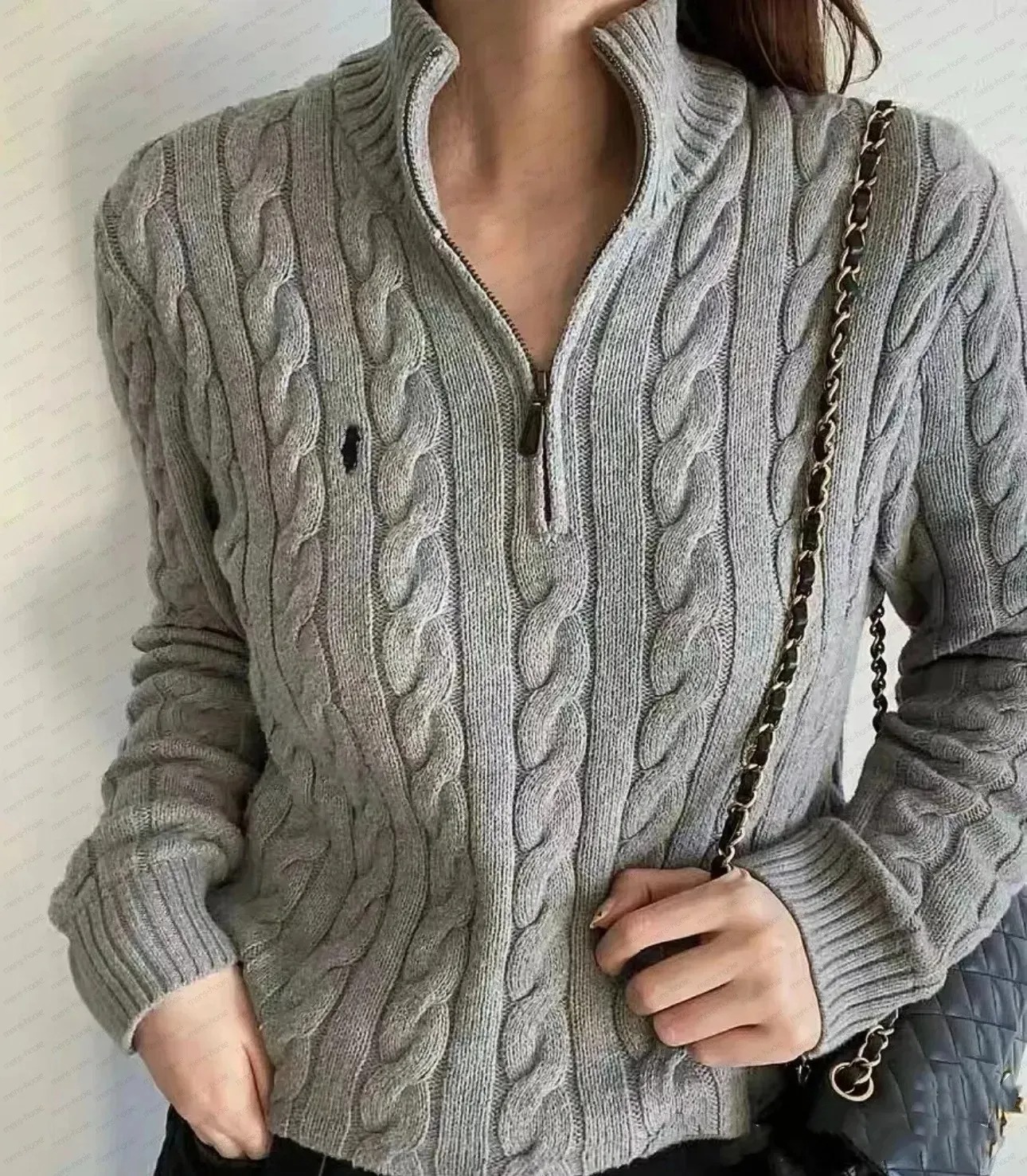 Cashmere sweater Womens sweater Designer brand retro pullover sweater classic embroidery LOGO crew neck sweater casual sports fashion POLO