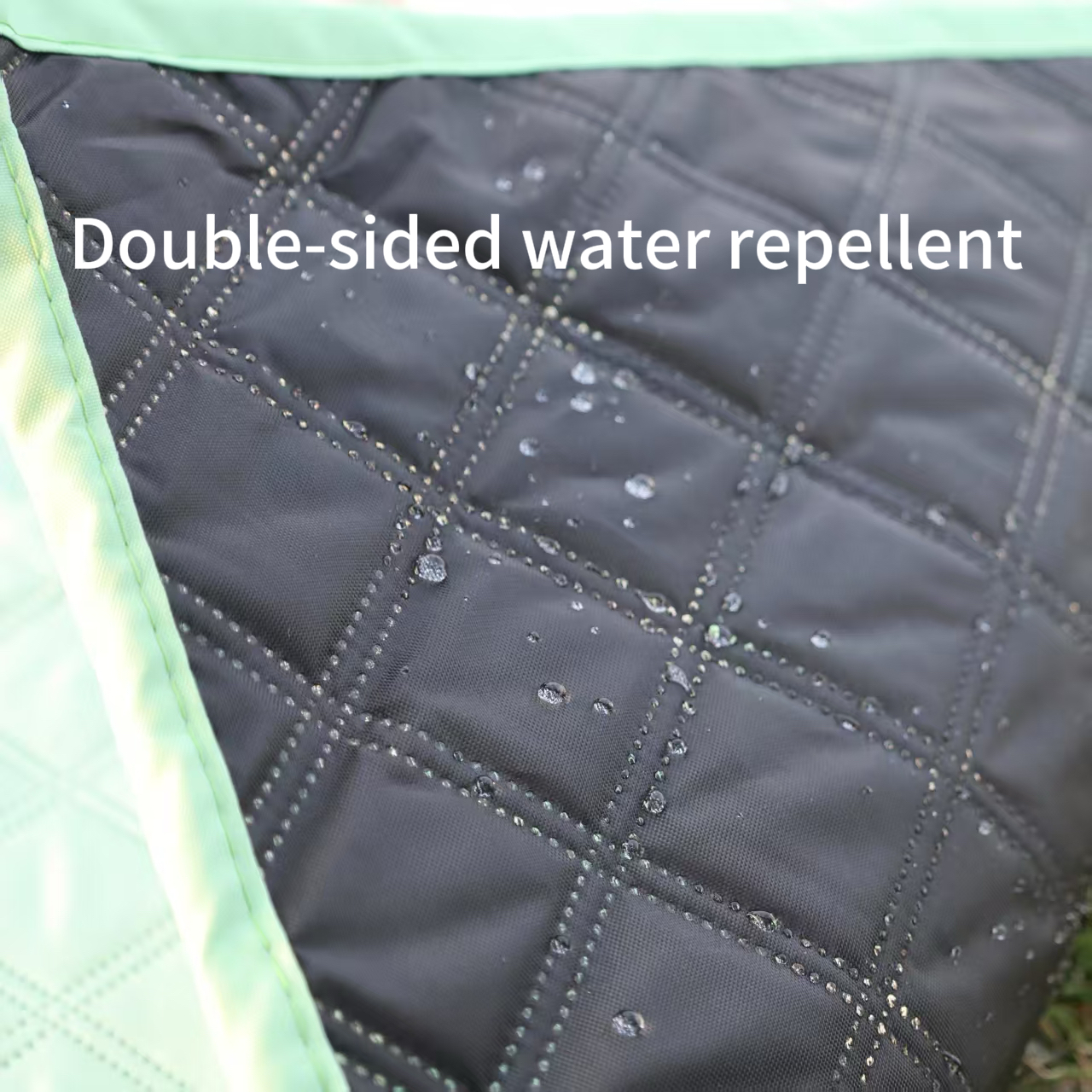 Camping picnic mat outdoor supplies portable thick more durable waterproof oxford cloth fun ground mat Tropical green plants