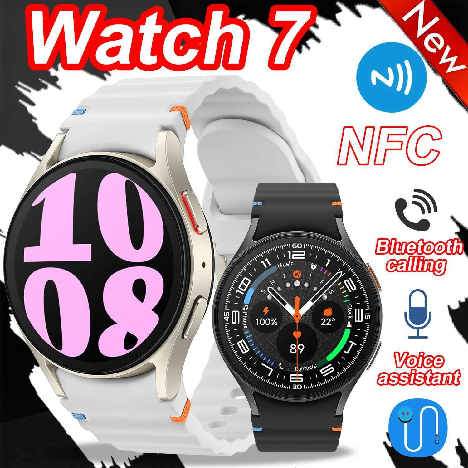 New For Galaxy Smart Watch 7 Men Women AMOLED Health Monitor Watch Waterproof Voice Assistant BT Call NFC Smart Watch 2025XJ250705