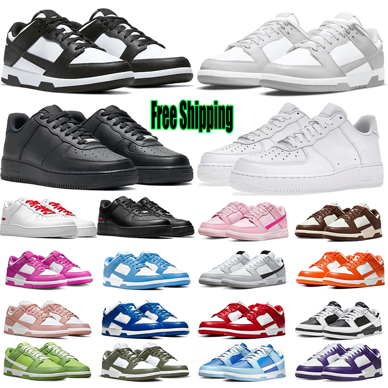 Free Shipping one men women designer running Shoes 1 Triple white black sneakers Panda Grey Fog University Red UNC Orange lobster outdoor mens trainer size 36-47
