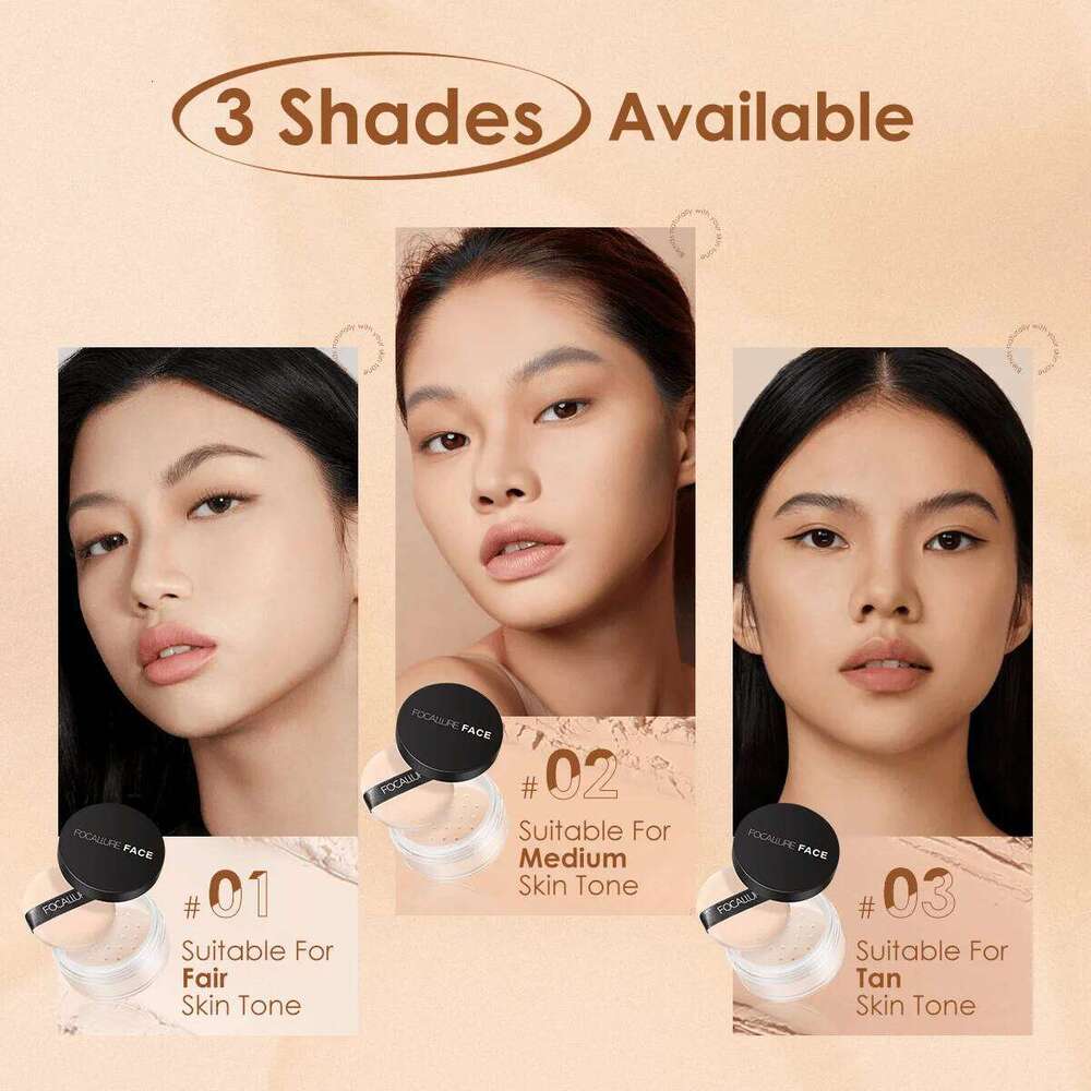 Focallure Invisible Finish Setting Translucent Natural Soft Makeup Oil Control Face Loose Powder X250705