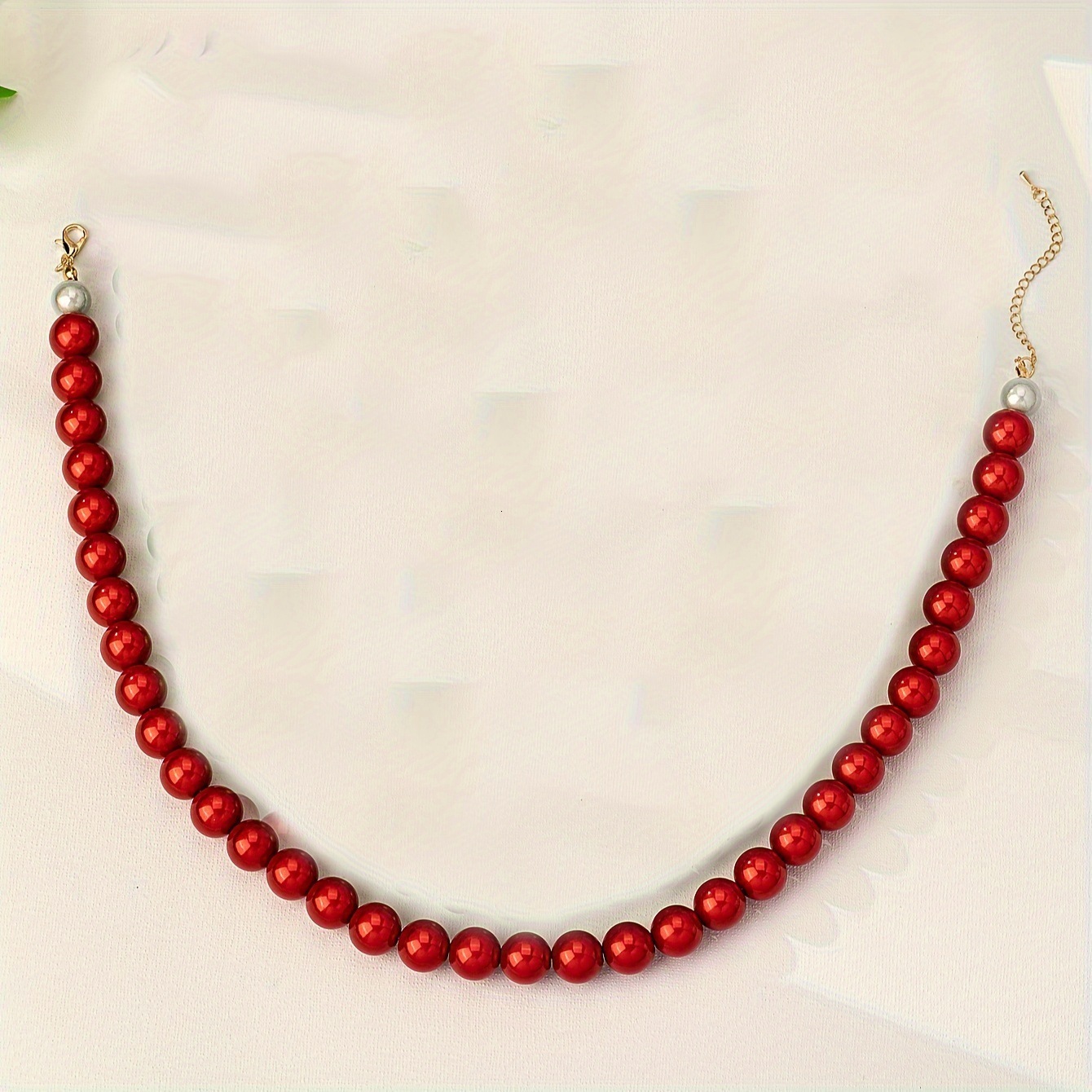 1 Piece Colorful Fashion Necklace Beaded Clavicle Chain Dopamine Candy Color