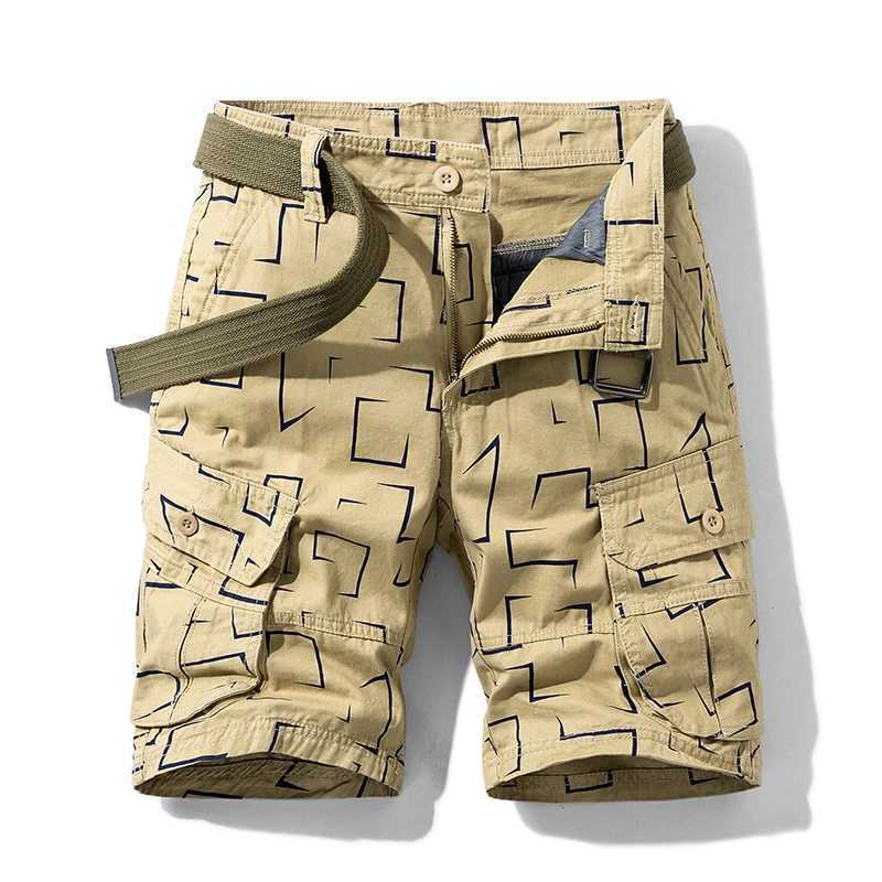 Summer New Cotton Cargo Shorts Men Fashion Hot Casual Shorts Army Tactical Military Short Pants Men Loose Pocket Men Shorts W250705