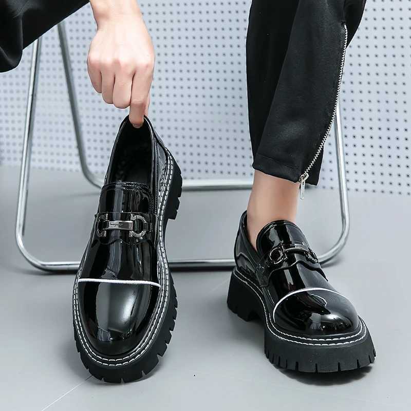 Classic Mens Patent Leather Shoes Business Casual Dress Shoes Luxury Man Party Occupation Oxford Shoes Wedding Shoe Plus 38-45 W250705