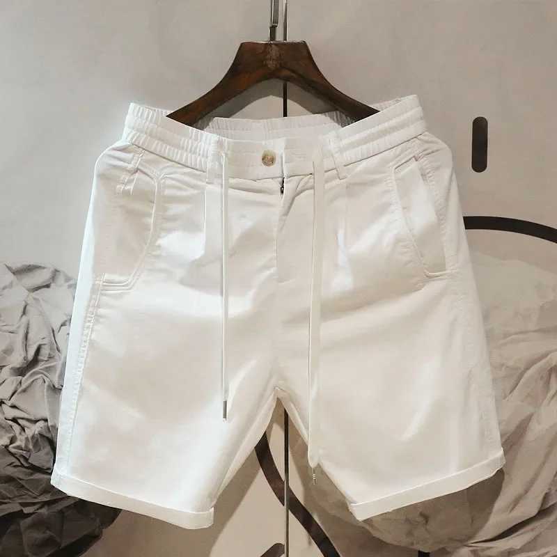 Drawstring Man Short Pants Black with Pockets Shorts for Men Off White Cotton No Designer Casual Korean Style W250705