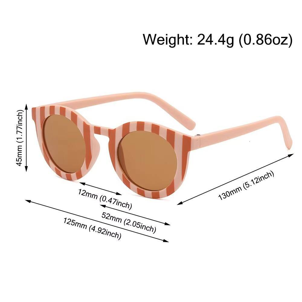 3-8Y Children Sunglasses Fashion Round Frame Checker Color Kids Protection UV400 Sun Glasses for Boys Girls ddmythur Z260305