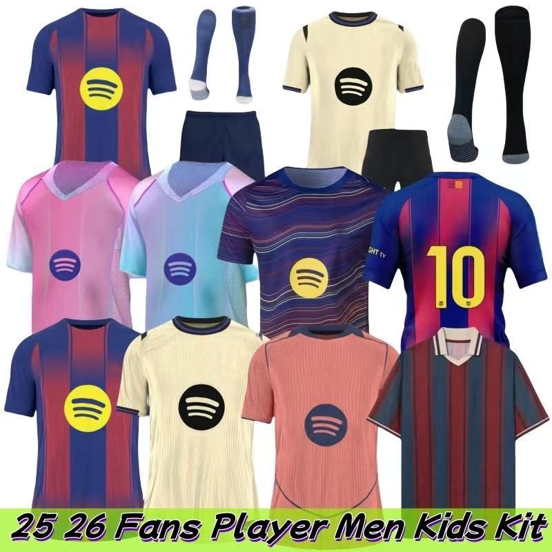 25 26 Barcelone Soccer Jersey LEWANDOWSKI FERRAN Barcelonaes Football Shirt 10 11 Retro Football Shirt 2025 26 BarcelonaTracksuit Men Kids16 s 4XL