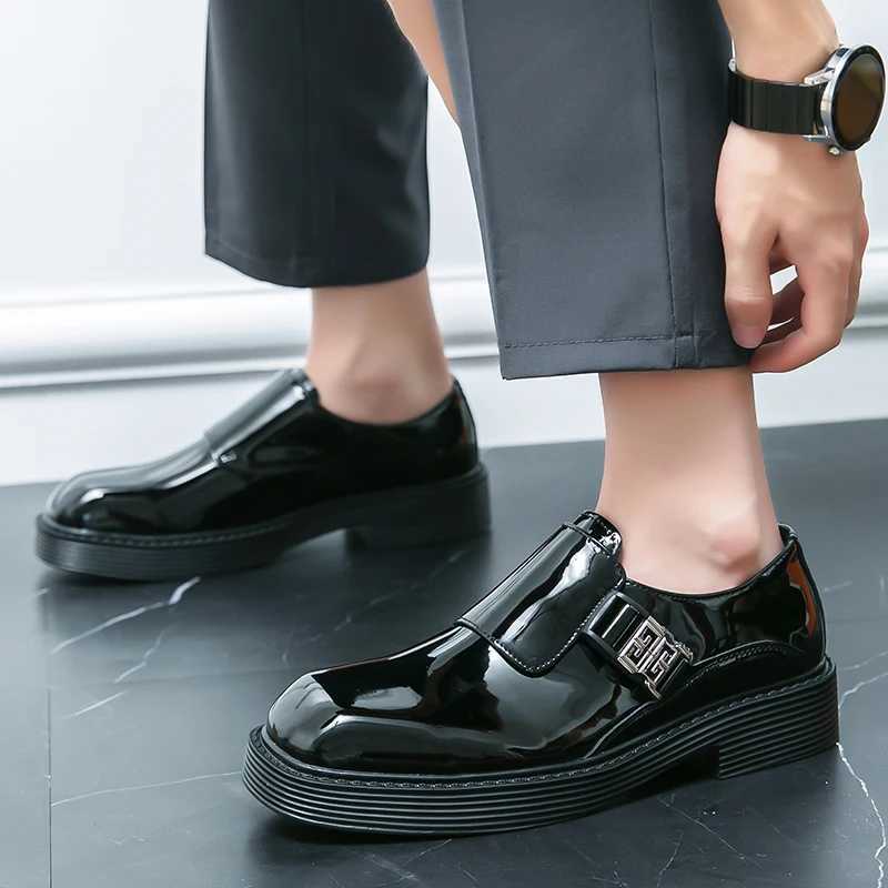 Classic Mens Patent Leather Shoes Business Casual Dress Shoes Luxury Man Party Occupation Oxford Shoes Wedding Shoe Plus 38-45 W250705