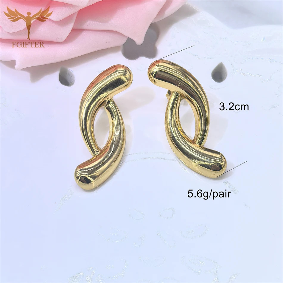 1 Pair Fashion Water Drop Stud Earring Golden Stainless Steel Piercing Jewelry Gold Plated Accessories boucle doreilles 250627