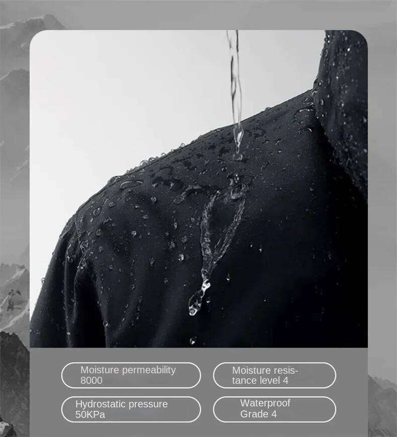 Jacket Men's Sports Casual Soft-Shell Zipper Pocket Water Windbreaker New Autumn Functional Camping Hooded Raincoat 250701 250701