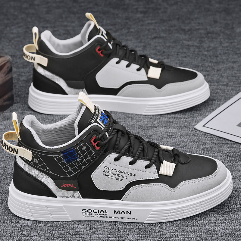 2025 Spring High-Top Casual Versatile Men's Soft Sole Sports Sneakers Trendy Shoes