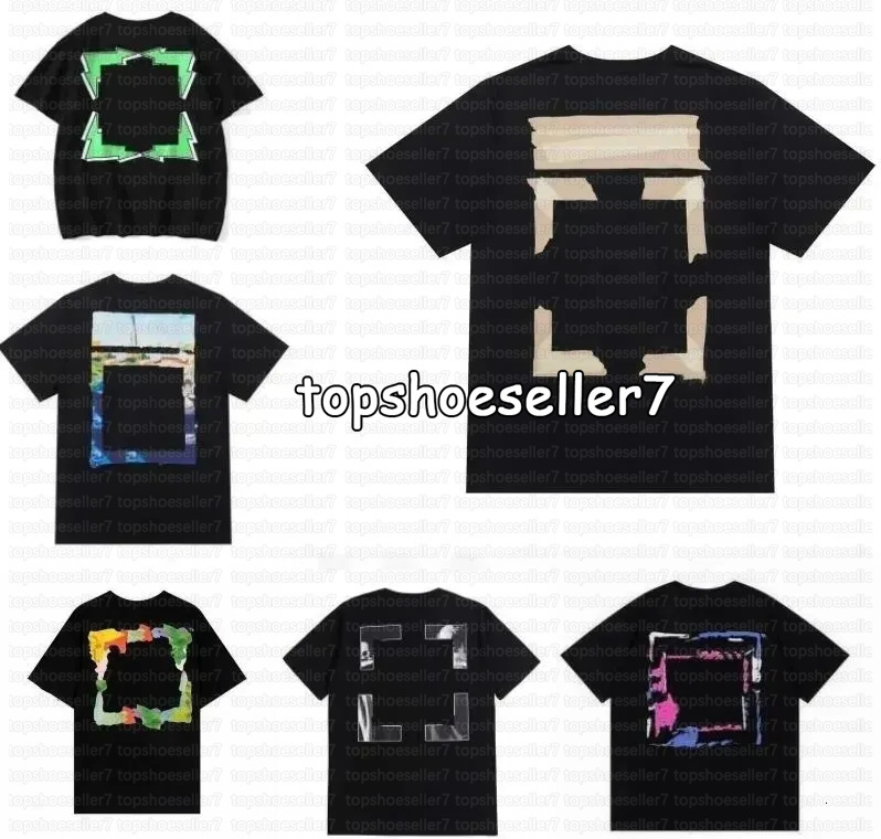 T Shirt Summer Luxurys Mens and Womens Whites T Shirt Designers offes white Tshirt Clothing Loose Tees Tops Man Street graffiti Shirt Sweatshirt Short Sleeve Tshirts