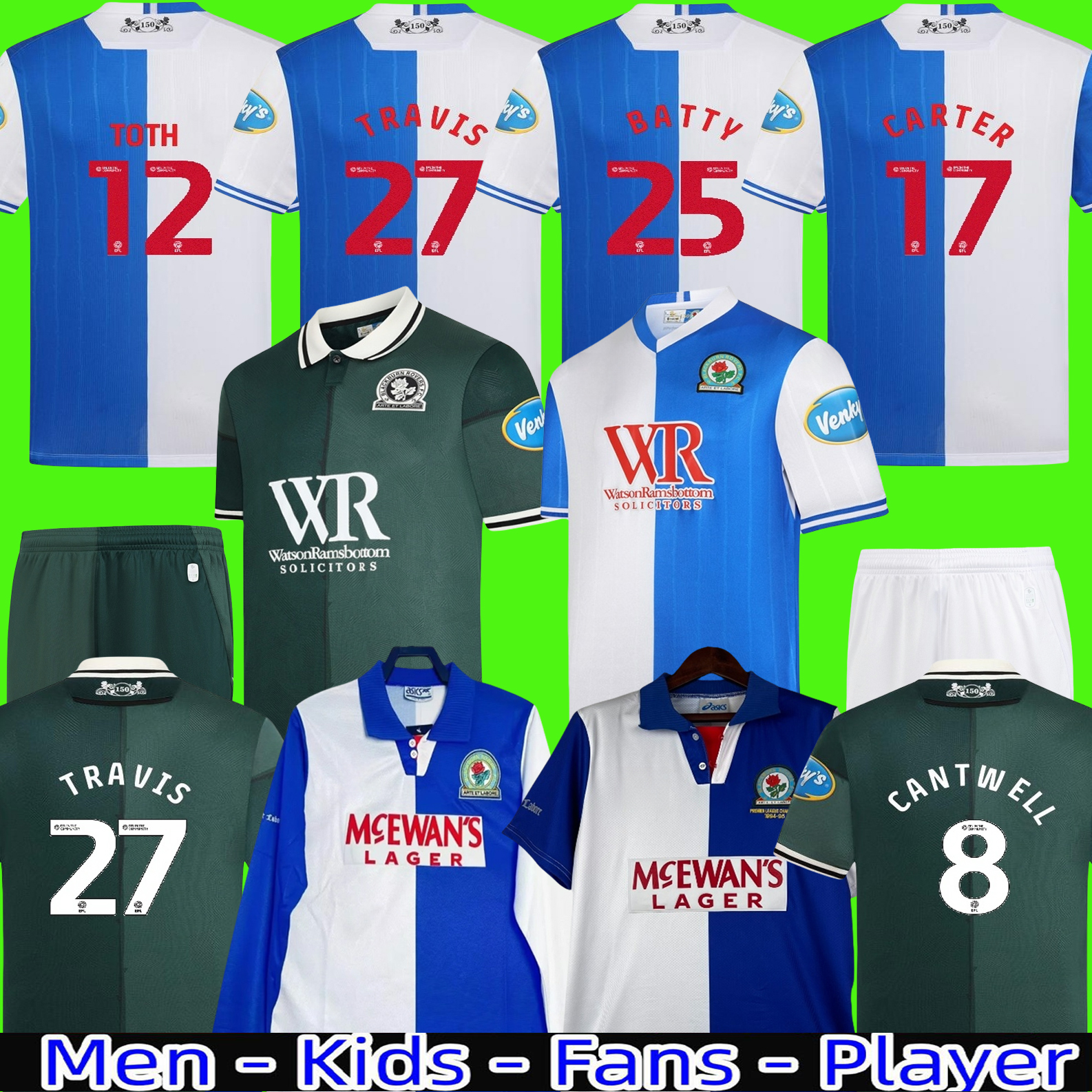2025 2026 Blackburnn Jersey OHASHI SHEARER Soccer Jerseys GUEYE DOLAN SIGURDSSON BRITTAIN TRAVIS HEDGES BERG SUTTON Rovers 1994 1995 24 football men