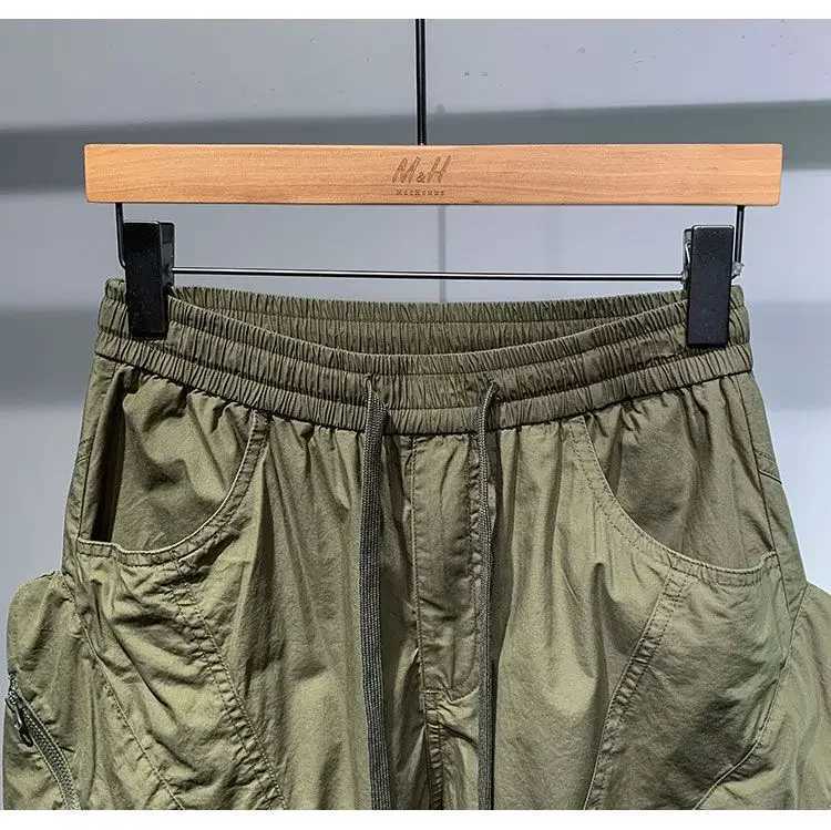 Men Fashion Caogo Shorts Big Pockets Jogger Shorts Hip Hop Streetwear Harajuku Pants Plus Size Streetwear Hip Hop Sweatpants W250705