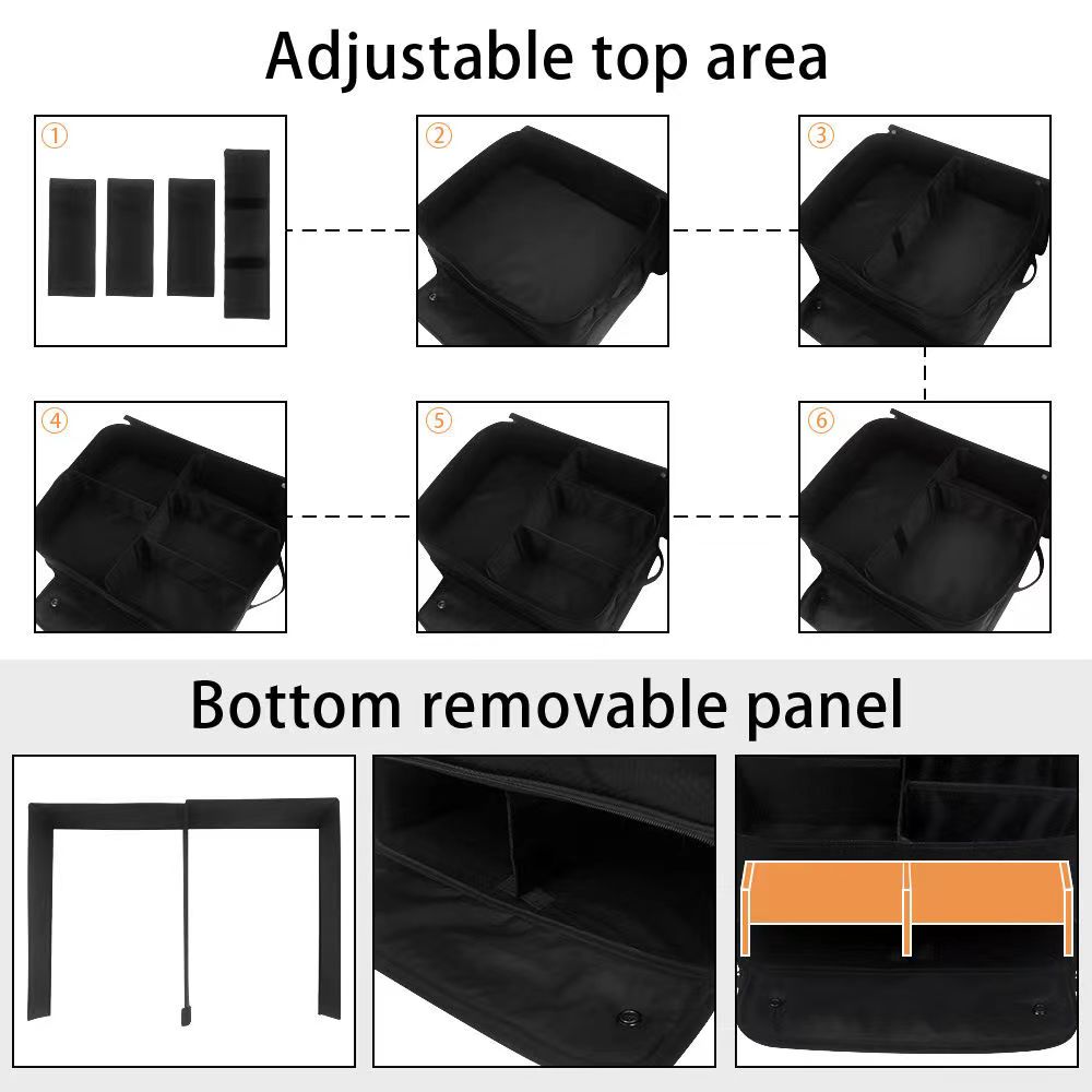 vehicle compatible car boot golf bag with storage pockets portable accessory organizer