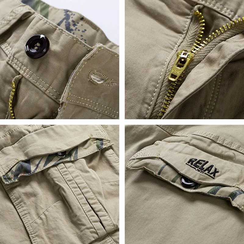 Summer Men New Cargo Shorts Mens Fashion Cotton Beach Multi Pocket Shorts Men Breathable Casual Joggers Shorts Male Dropshipping W250705