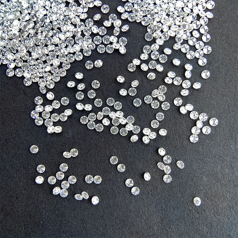 0.8mm-3mm Small Size Round Brilliant Cut Synthetic Moissanite Stones Loose Gemstone White 1mm 1.5mm 2mm D VVS Melee Moissanite Diamond for Jewelry Mak