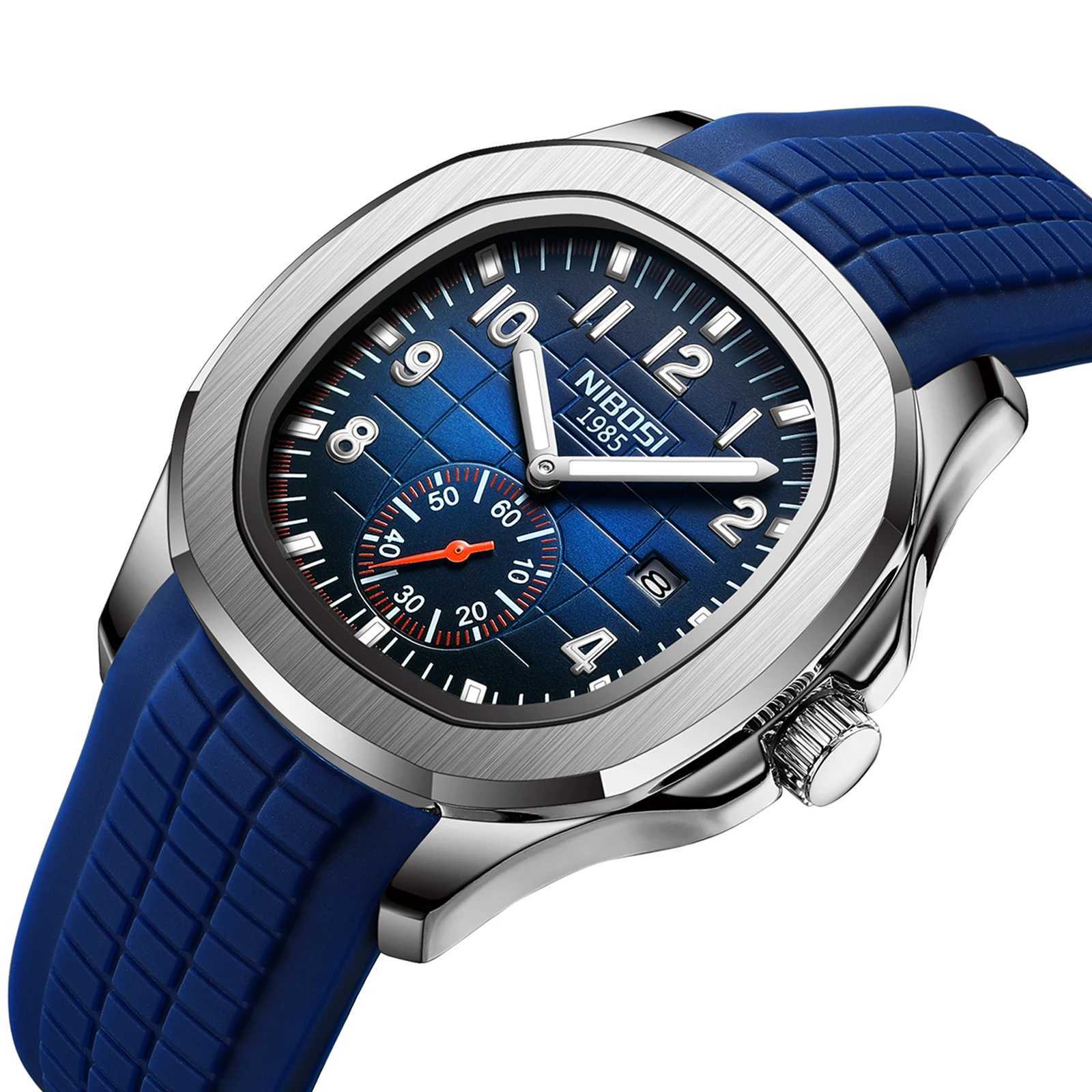 NIBOSI Sport Men Watch Top Brand Luxury AQUANAUT Quartz Watches for Men Waterproof Luminous Auto Date Male Watch Reloj Hombre W250704