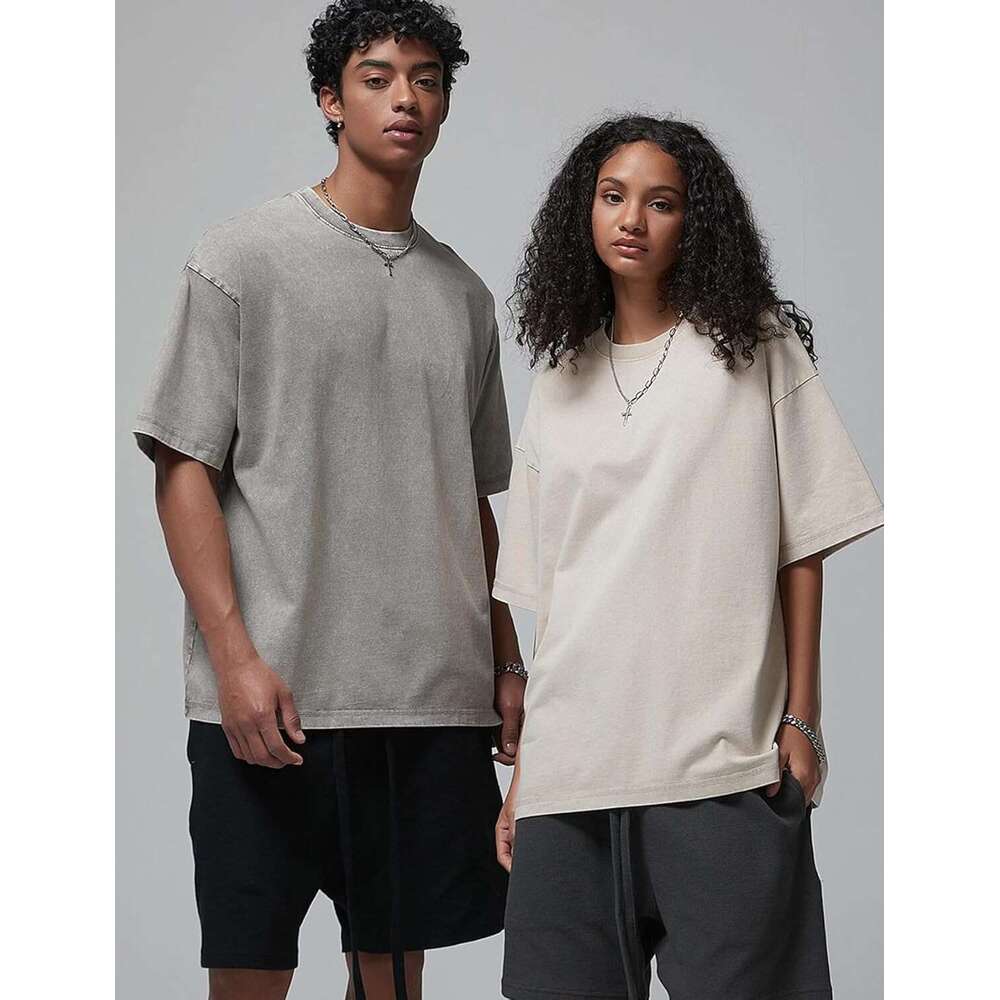 3 Pack Men Oversized T Shirts Vintage Tee Loose Fit Short Sleeve Casual Streetwear Baggy Washed Unisex Tops