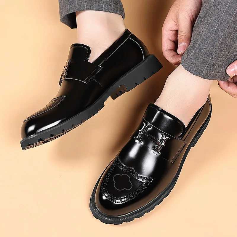 Size 38-48 Designer Mens Shoes Loafers Formal Brogues Mens Dress Shoes Elegant Black Burgundy Mens Mens Shoes W250705