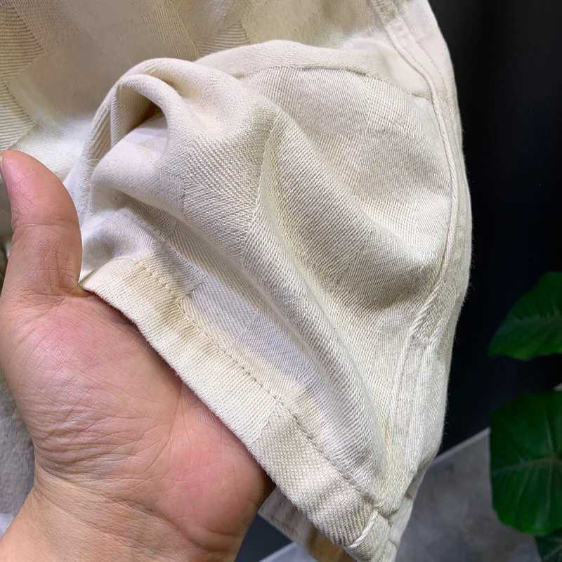 2025 Summer New Denim Shorts for Men Loose Straight Leg Trendy Fashion Mens Clothing Street Casual Five Quarter Pants W250705