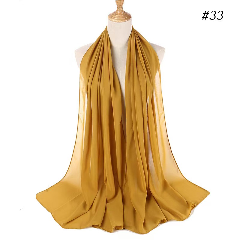 T1141 pearl chiffon bubble silk headscarf ethnic head scarf